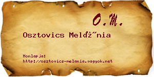 Osztovics Melánia névjegykártya